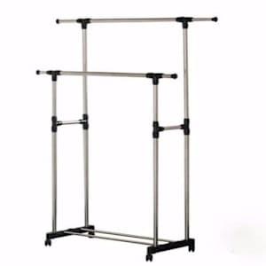 A&S Stainless Double Pole Adjustable Cloth Hanger