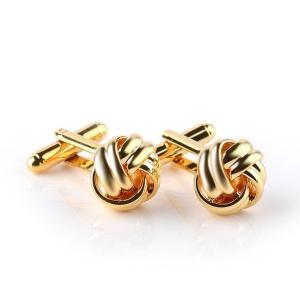 Knot Cufflinks Gold Plated For Men Shirt