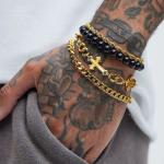 4 PCS Men Bracelet Male Jewelry Gifts Accessories Ornament