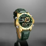 Naviforce Leather Green Strap Unique Men's Luxury Wrist Watch